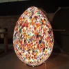 New Pamono Murano Glass Egg Lamp by 1295 Murano