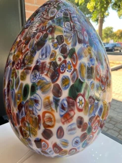 New Pamono Murano Glass Egg Lamp by 1295 Murano