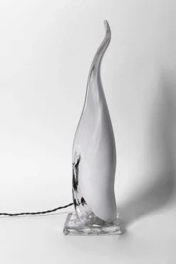 Pamono Murano Glass Flame Lamp, 1970s