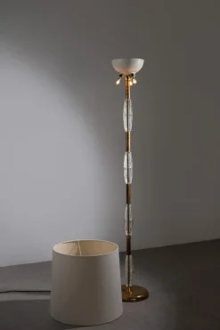 Discount Pamono Murano Glass Floor Lamp from Barovier and Toso, 1950s