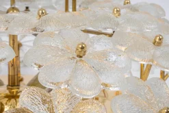 Discount Pamono Murano Glass Flower Ceiling Light by Ernst Palme, Germany, 1970s
