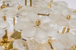 Discount Pamono Murano Glass Flower Ceiling Light by Ernst Palme, Germany, 1970s