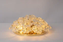 Discount Pamono Murano Glass Flower Ceiling Light by Ernst Palme, Germany, 1970s