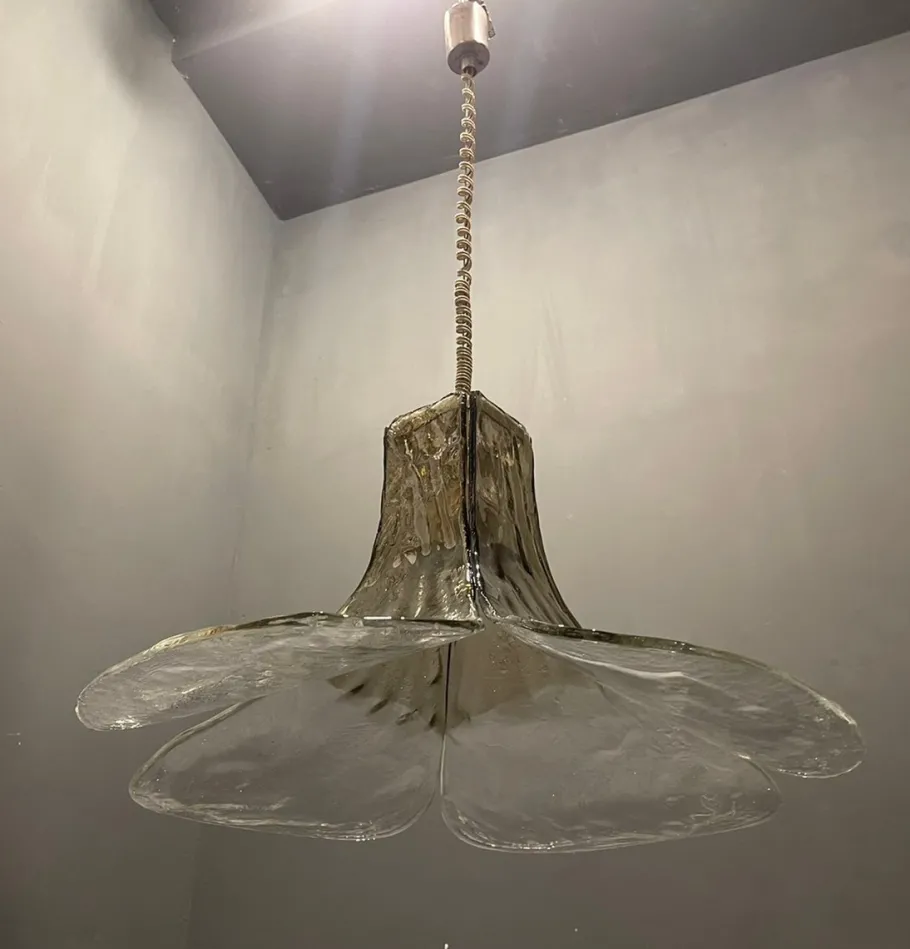 Hot Pamono Murano Glass Flower Pendant Light, 1960s