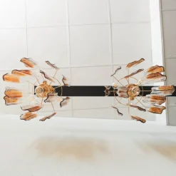 Discount Pamono Murano Glass Flower Petal Pendants from Mazzega, 1970s, Set of 2