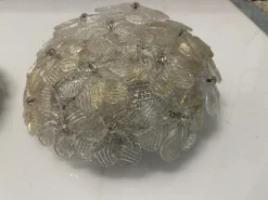 Best Pamono Murano Glass Flower Sconces by Seguso, 1960s, Set of 2