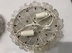 Best Pamono Murano Glass Flower Sconces by Seguso, 1960s, Set of 2