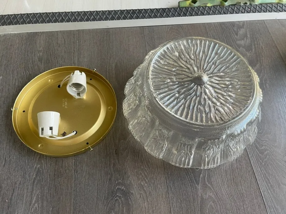 Discount Pamono Murano Glass Flush Mount from Staff, Germany, 1970s, Set of 2