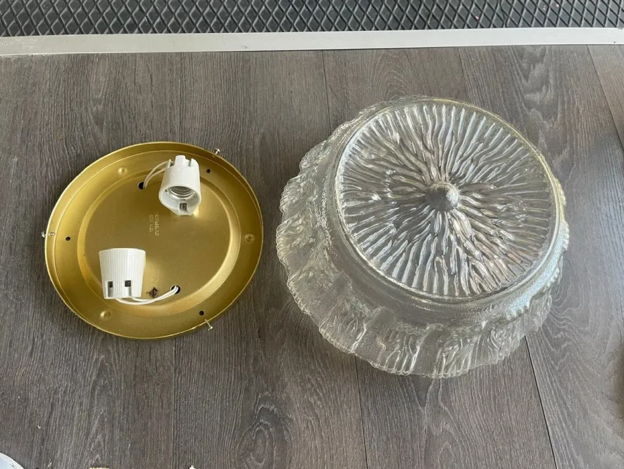 Discount Pamono Murano Glass Flush Mount from Staff, Germany, 1970s, Set of 2