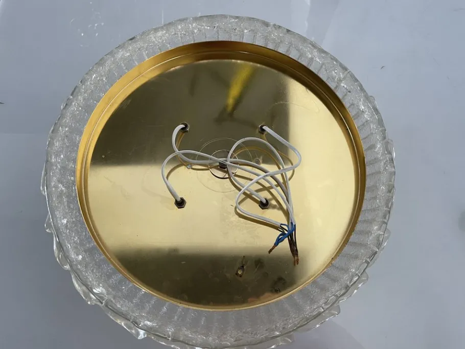 Best Pamono Murano Glass Flush Mount, 1970s