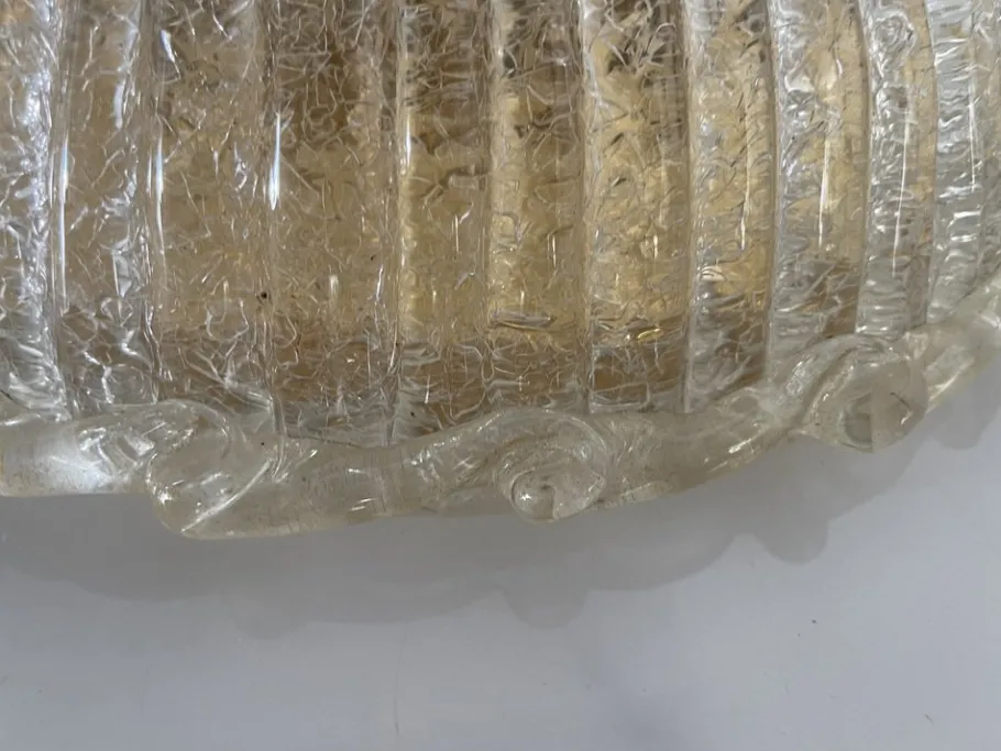 Best Pamono Murano Glass Flush Mount, 1970s