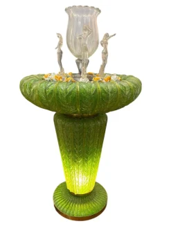 Hot Pamono Murano Glass Fountain Lamp by Barovier, 1960s