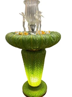Hot Pamono Murano Glass Fountain Lamp by Barovier, 1960s