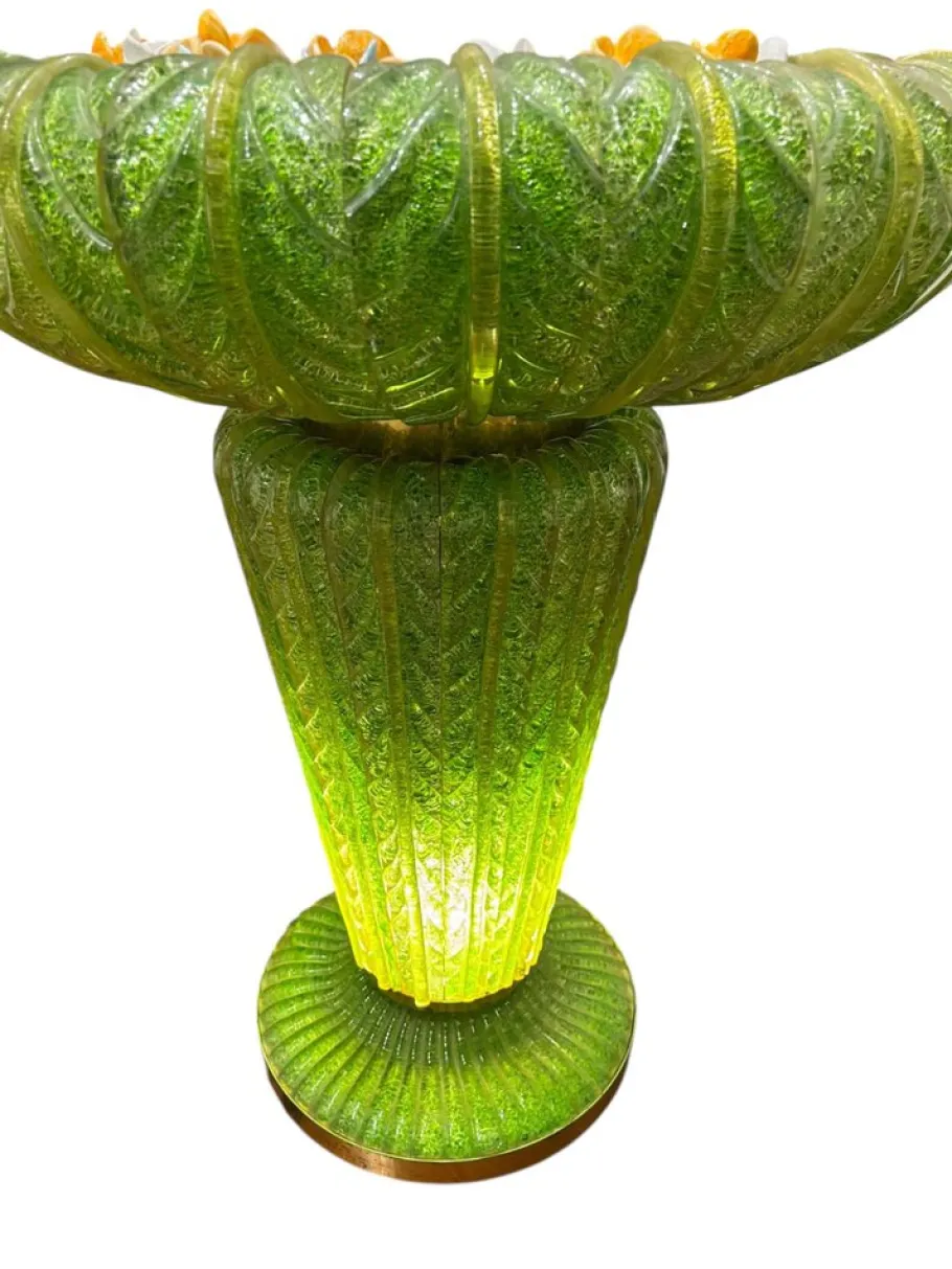 Hot Pamono Murano Glass Fountain Lamp by Barovier, 1960s