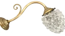 Best Pamono Murano Glass Grapes Wall Lamp, 1930s