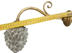 Best Pamono Murano Glass Grapes Wall Lamp, 1930s
