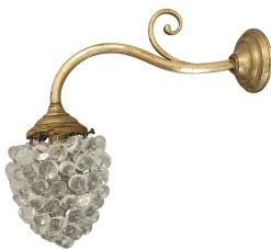 Best Pamono Murano Glass Grapes Wall Lamp, 1930s