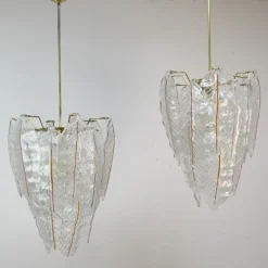 Clearance Pamono Murano Glass Lamps, 1970s, Set of 2