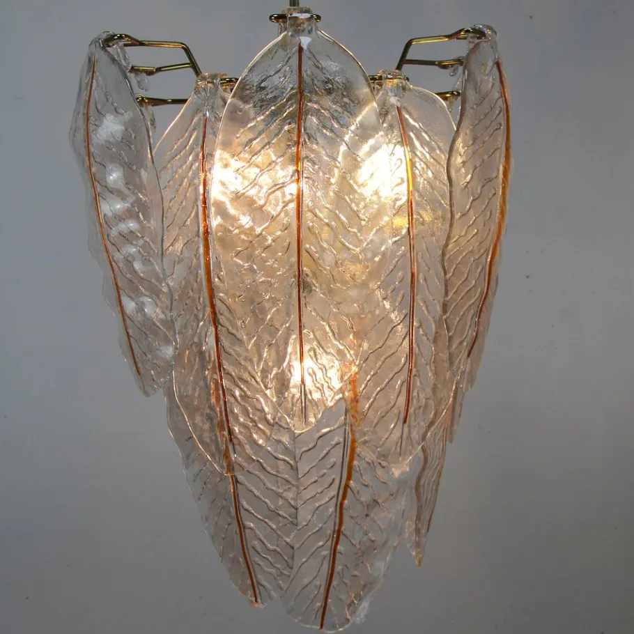 Clearance Pamono Murano Glass Lamps, 1970s, Set of 2