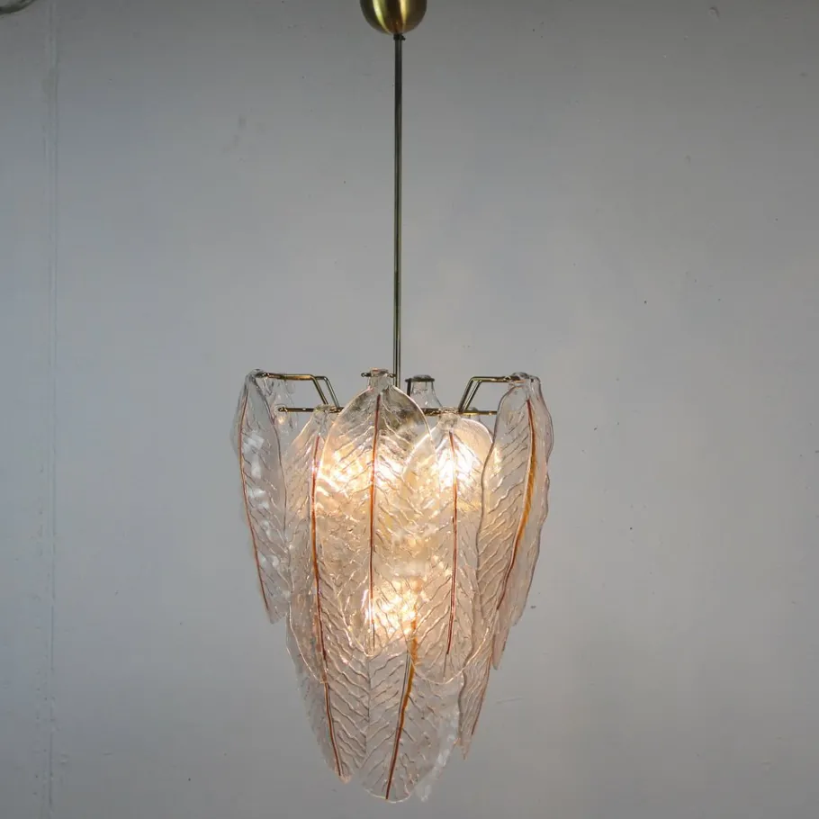 Clearance Pamono Murano Glass Lamps, 1970s, Set of 2