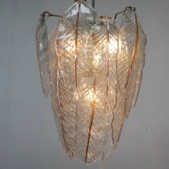 Clearance Pamono Murano Glass Lamps, 1970s, Set of 2