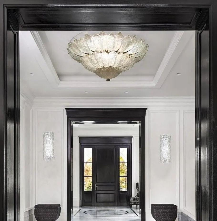 Discount Pamono Murano Glass Leaf Chandelier, 1990s