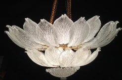Discount Pamono Murano Glass Leaf Chandelier, 1990s