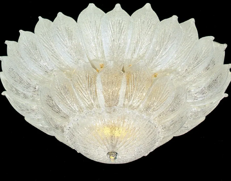 Discount Pamono Murano Glass Leaf Chandelier, 1990s