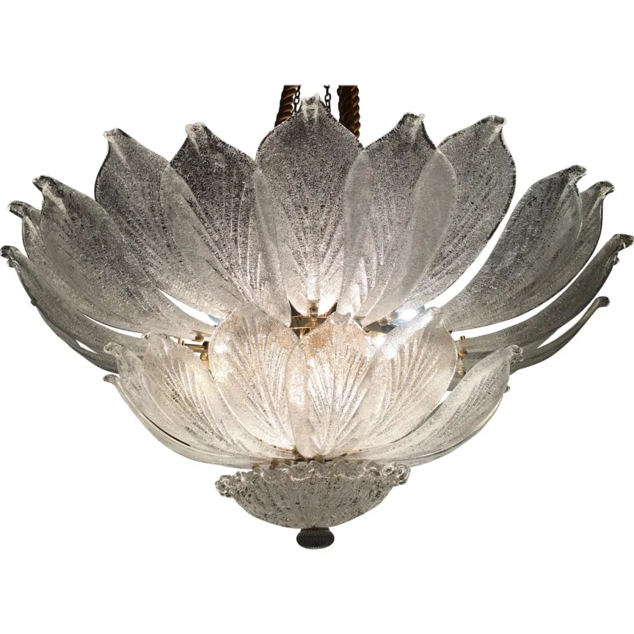 Discount Pamono Murano Glass Leaf Chandelier, 1990s