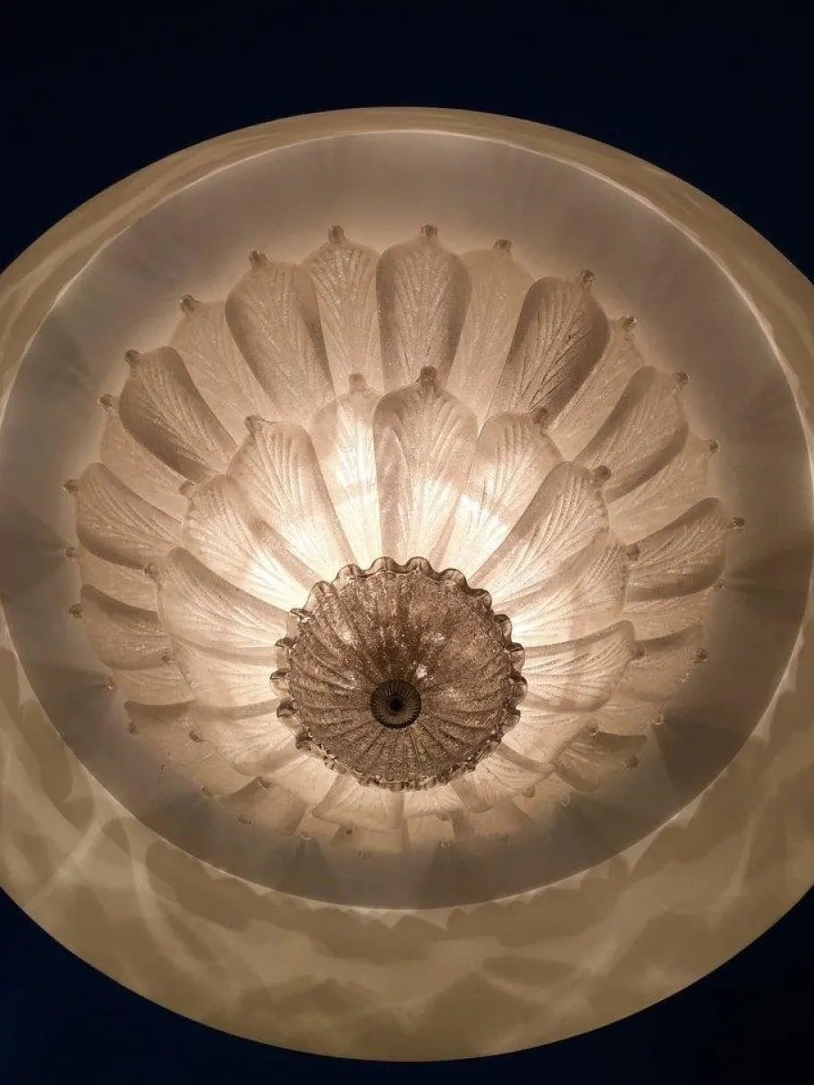 Discount Pamono Murano Glass Leaf Chandelier, 1990s