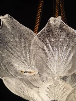 Discount Pamono Murano Glass Leaf Chandelier, 1990s