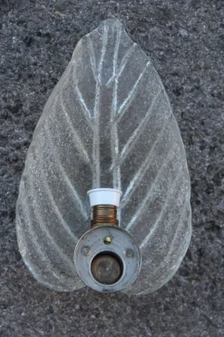 Discount Pamono Murano Glass Leaf Sconce from Barovier & Toso, 1940s
