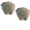 Clearance Pamono Murano Glass Leaf Sconces, Set of 2