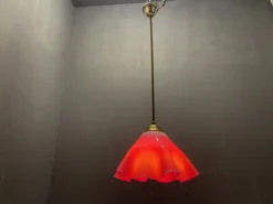 New Pamono Murano Glass Light Pendant Handkerchief by Venini, 1970s