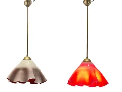 New Pamono Murano Glass Light Pendant Handkerchief by Venini, 1970s