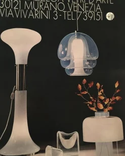 New Pamono Murano Glass LT226 Table Lamp Vase by Carlo Nason for Mazzega, 1990s