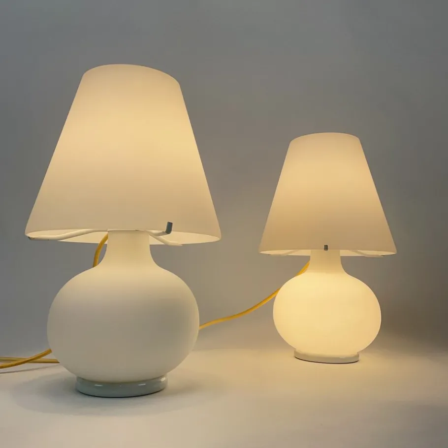 Clearance Pamono Murano Glass Mushroom Table Lamp, 1980s