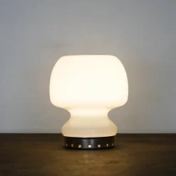 Pamono Murano Glass Mushroom Table Lamp, Italy, 1970s
