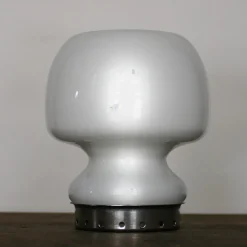 Pamono Murano Glass Mushroom Table Lamp, Italy, 1970s