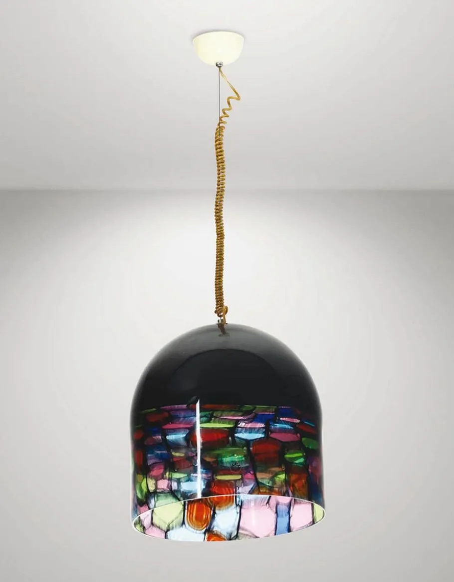 Sale Pamono Murano Glass Pendant Lamp by Noti Massari for Leucos, 1970s