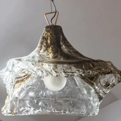 New Pamono Murano Glass Pendant Lamp by Carlo Nason for Mazzega, Italy, 1970s