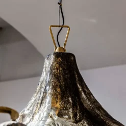 New Pamono Murano Glass Pendant Lamp by Carlo Nason for Mazzega, Italy, 1970s