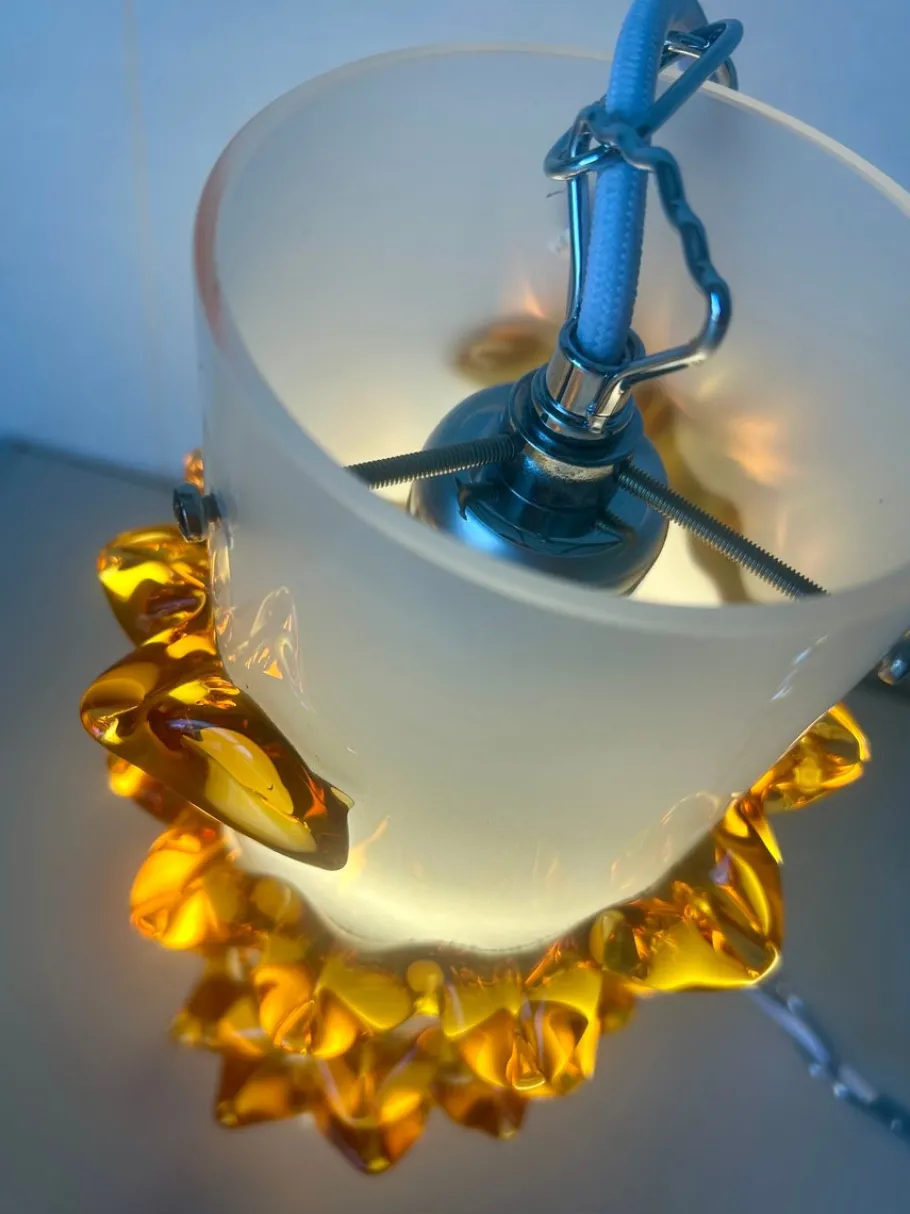 Clearance Pamono Murano Glass Pendant Lamp, 1997