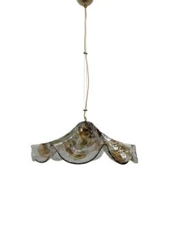 Clearance Pamono Murano Glass Pendant Lamp, 1980s