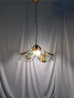 Clearance Pamono Murano Glass Pendant Lamp, 1980s