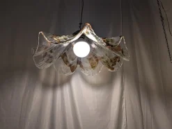 Clearance Pamono Murano Glass Pendant Lamp, 1980s