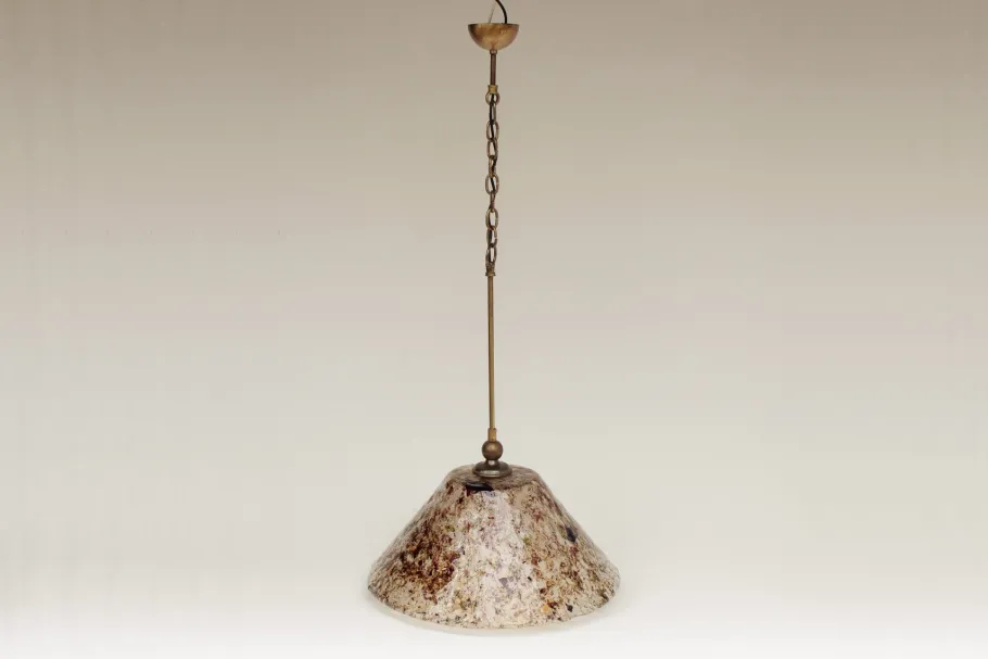 Clearance Pamono Murano Glass Pendant Lamp, 1980s