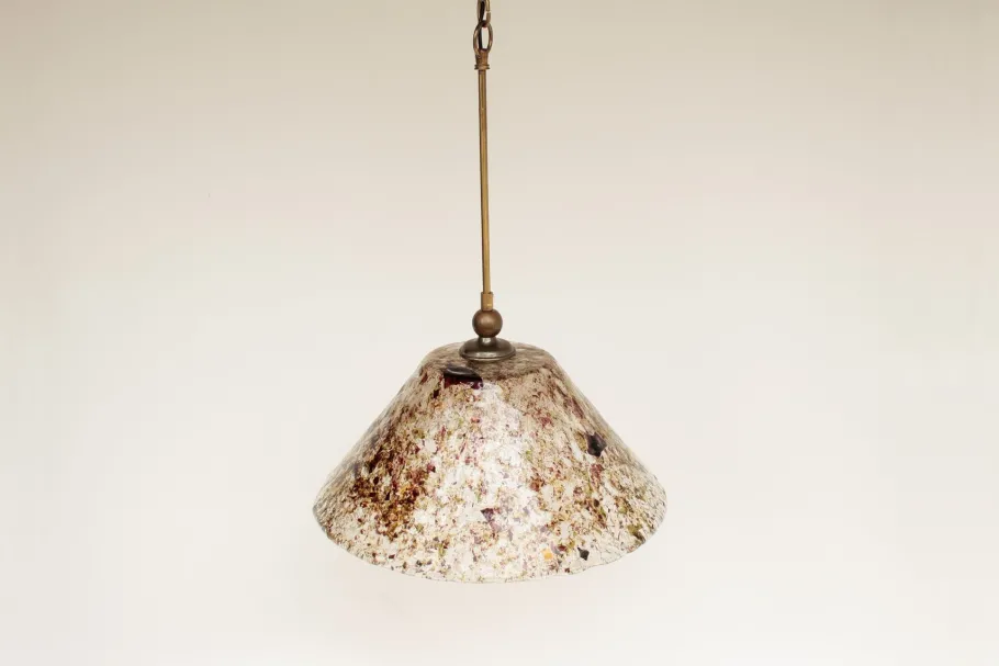 Clearance Pamono Murano Glass Pendant Lamp, 1980s