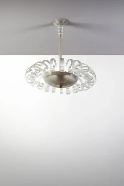 Best Pamono Murano Glass Pendant Lamp from Barovier & Toso, 1950s