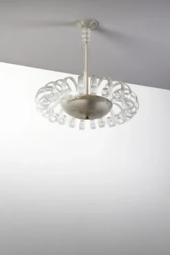 Best Pamono Murano Glass Pendant Lamp from Barovier & Toso, 1950s